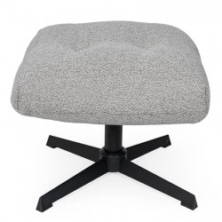 REPOSAPIÉS DIDIER TAPIZADO EN TELA CON BASE METÁLICA NEGRA PARA SALÓN ACTUAL