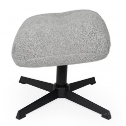 REPOSAPIÉS DIDIER TAPIZADO EN TELA CON BASE METÁLICA NEGRA PARA SALÓN ACTUAL