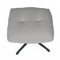 REPOSAPIÉS DIDIER TAPIZADO EN TELA CON BASE METÁLICA NEGRA PARA SALÓN ACTUAL