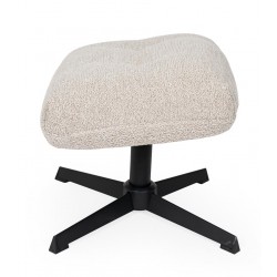 REPOSAPIÉS DIDIER TAPIZADO EN TELA CON BASE METÁLICA NEGRA PARA SALÓN ACTUAL