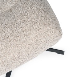 REPOSAPIÉS DIDIER TAPIZADO EN TELA CON BASE METÁLICA NEGRA PARA SALÓN ACTUAL