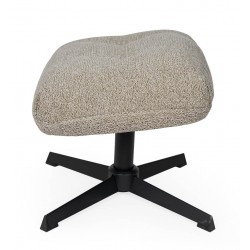 REPOSAPIÉS DIDIER TAPIZADO EN TELA CON BASE METÁLICA NEGRA PARA SALÓN ACTUAL