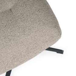 REPOSAPIÉS DIDIER TAPIZADO EN TELA CON BASE METÁLICA NEGRA PARA SALÓN ACTUAL