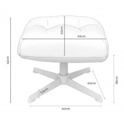 REPOSAPIÉS DIDIER TAPIZADO EN TELA CON BASE METÁLICA NEGRA PARA SALÓN ACTUAL