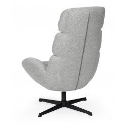 BUTACA PAULINE TAPIZADA CON RESPALDO ALTO Y BASE METÁLICA GIRATORIA PARA SALÓN MODERNO