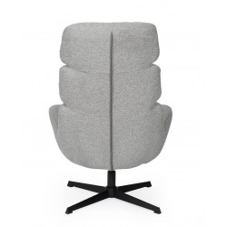 BUTACA PAULINE TAPIZADA CON RESPALDO ALTO Y BASE METÁLICA GIRATORIA PARA SALÓN MODERNO