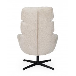 BUTACA PAULINE TAPIZADA CON RESPALDO ALTO Y BASE METÁLICA GIRATORIA PARA SALÓN MODERNO