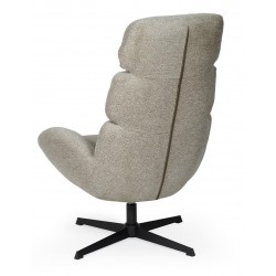 BUTACA PAULINE TAPIZADA CON RESPALDO ALTO Y BASE METÁLICA GIRATORIA PARA SALÓN MODERNO