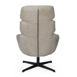 BUTACA PAULINE TAPIZADA CON RESPALDO ALTO Y BASE METÁLICA GIRATORIA PARA SALÓN MODERNO