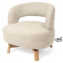 BUTACA BOGOTA GIRATORIA TAPIZADA PARA SALÓN DE ESTILO RETRO MODERNO