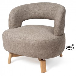 BUTACA BOGOTA GIRATORIA TAPIZADA PARA SALÓN DE ESTILO RETRO MODERNO