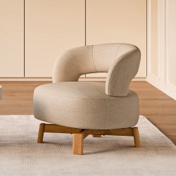 BUTACA BOGOTA GIRATORIA TAPIZADA PARA SALÓN DE ESTILO RETRO MODERNO