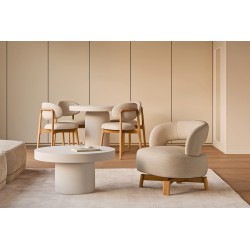 BUTACA BOGOTA GIRATORIA TAPIZADA PARA SALÓN DE ESTILO RETRO MODERNO