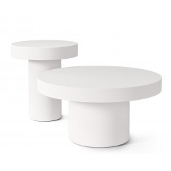 MESA DE CENTRO DONATO DE CEMENTO GFRC EN ACABADO MATE PARA INTERIOR Y EXTERIOR