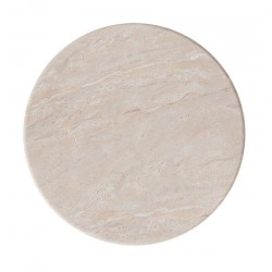 MESA DE CENTRO LUIGI DE CEMENTO GFRC CON ACABADO EFECTO MÁRMOL TRAVERTINO PARA INTERIOR Y EXTERIOR