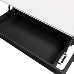 MESA DE CENTRO ELEVABLE ROLAND DE PORCELÁNICO PARA SALÓN ESTILO CONTEMPORÁNEO