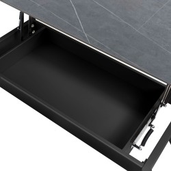 MESA DE CENTRO ELEVABLE ROLAND DE PORCELÁNICO PARA SALÓN ESTILO CONTEMPORÁNEO