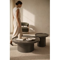 MESA DE CENTRO WARREN 80 DE MDF LACADO PARA SALÓN MODERNO