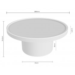 MESA DE CENTRO WARREN 80 DE MDF LACADO PARA SALÓN MODERNO