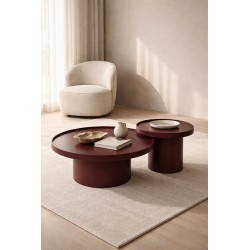 MESA AUXILIAR WARREN 50 DE MDF LACADO PARA SALÓN ESTILO MODERNO