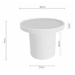 MESA AUXILIAR WARREN 50 DE MDF LACADO PARA SALÓN ESTILO MODERNO