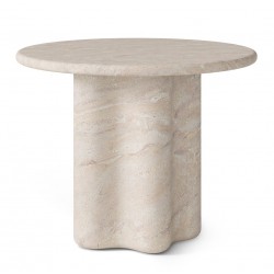 MESA DE COMEDOR MICHELLE DE CEMENTO GFRC EN ACABADO TRAVERTINO PARA INTERIOR Y EXTERIOR ESTILO CONTEMPORÁNEO