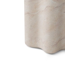 MESA DE COMEDOR MICHELLE DE CEMENTO GFRC EN ACABADO TRAVERTINO PARA INTERIOR Y EXTERIOR ESTILO CONTEMPORÁNEO