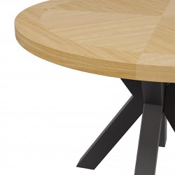 MESA BEVERLY DE CHAPA ROBLE Y ACERO