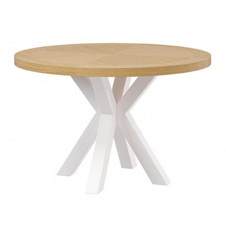 MESA BEVERLY DE CHAPA ROBLE Y ACERO