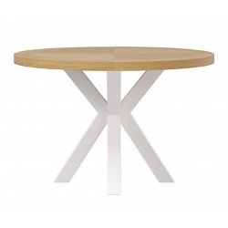 MESA BEVERLY DE CHAPA ROBLE Y ACERO