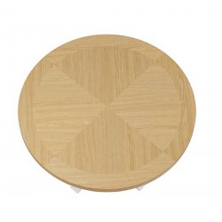 MESA BEVERLY DE CHAPA ROBLE Y ACERO