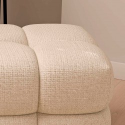 PUFF TROY TAPIZADO ACOLCHADO DE DISEÑO MODERNO