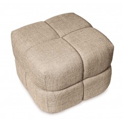 PUFF TROY TAPIZADO ACOLCHADO DE DISEÑO MODERNO