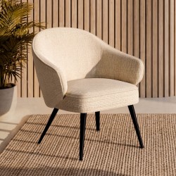 BUTACA CON BRAZOS MACAO CON DISEÑO CURVILINEO