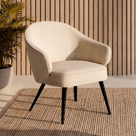 BUTACA CON BRAZOS MACAO CON DISEÑO CURVILINEO