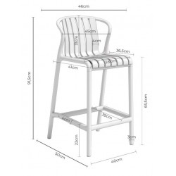 TABURETE DE POLIPROPILENO BASTIAN PARA BARRA DE COCINA ESTILO CONTEMPORÁNEO