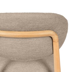 SILLA DE MADERA DE HAYA TAPIZADA ANTIMANCHAS WANDA PARA COMEDOR ESTILO NÓRDICO