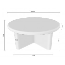 MESAS DE CENTRO Y AUXILIAR DE RESINA FLOYD PARA SALÓN ESTILO CONTEMPORÁNEO