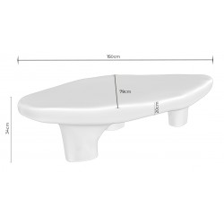 MESA DE CENTRO DE RESINA INARO PARA SALÓN DE ESTILO CONTEMPORÁNEO ORGÁNICO