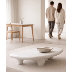 MESA DE CENTRO DE RESINA INARO PARA SALÓN DE ESTILO CONTEMPORÁNEO ORGÁNICO