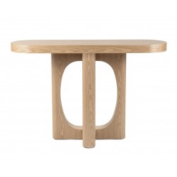 CONSOLA DE CHAPA DE ROBLE LAYSA PARA RECIBIDOR DE ESTILO NÓRDICO ORGÁNICO