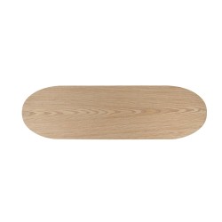 CONSOLA DE CHAPA DE ROBLE LAYSA PARA RECIBIDOR DE ESTILO NÓRDICO ORGÁNICO