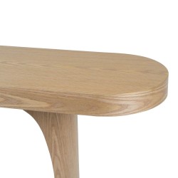 CONSOLA DE CHAPA DE ROBLE LAYSA PARA RECIBIDOR DE ESTILO NÓRDICO ORGÁNICO