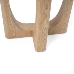 CONSOLA DE CHAPA DE ROBLE LAYSA PARA RECIBIDOR DE ESTILO NÓRDICO ORGÁNICO