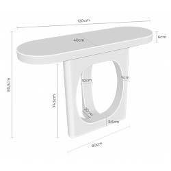 CONSOLA DE CHAPA DE ROBLE LAYSA PARA RECIBIDOR DE ESTILO NÓRDICO ORGÁNICO