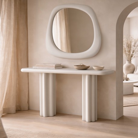 CONSOLA DE MDF LACADO SHEILA PARA RECIBIDOR ESTILO MODERNO