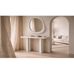 ESPEJO DE PARED DE MDF LACADO KABUL PARA RECIBIDOR ESTILO JAPANDI