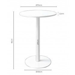 MESA ALTA DE PORCELÁNICO Y METAL LYA PARA COCINA O ZONA DE BARRA ESTILO MODERNO