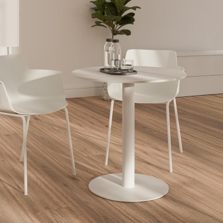 MESA DE COMEDOR DE PORCELÁNICO Y METAL LYA PARA COMEDOR O COCINA ESTILO MODERNO