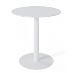 MESA DE COMEDOR DE PORCELÁNICO Y METAL LYA PARA COMEDOR O COCINA ESTILO MODERNO